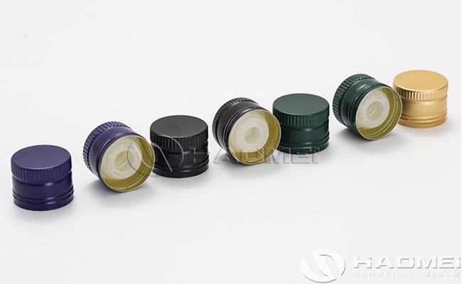 olive oil aluminum caps with plastic pourer